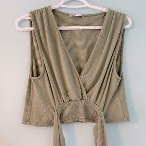 Zara Sage Green Blouse